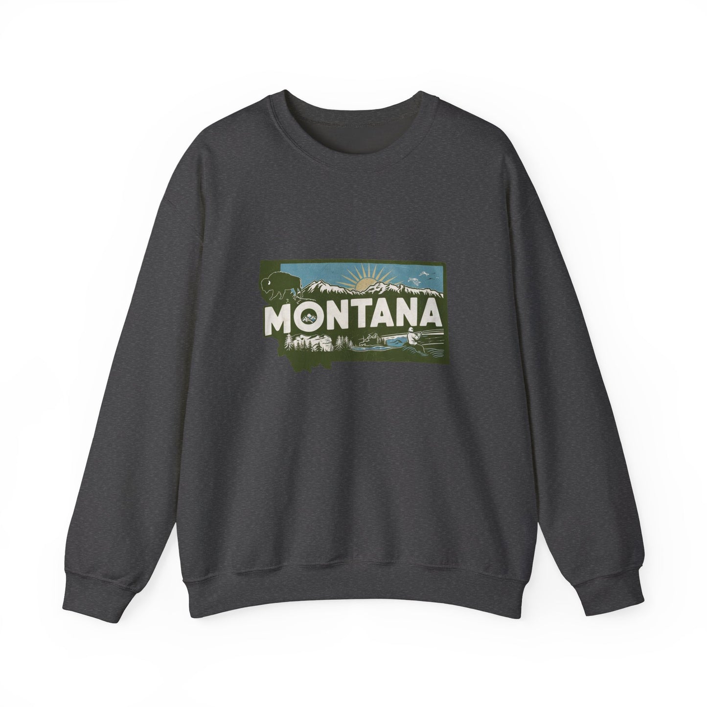 Montana State Landscape Crewneck Sweatshirt
