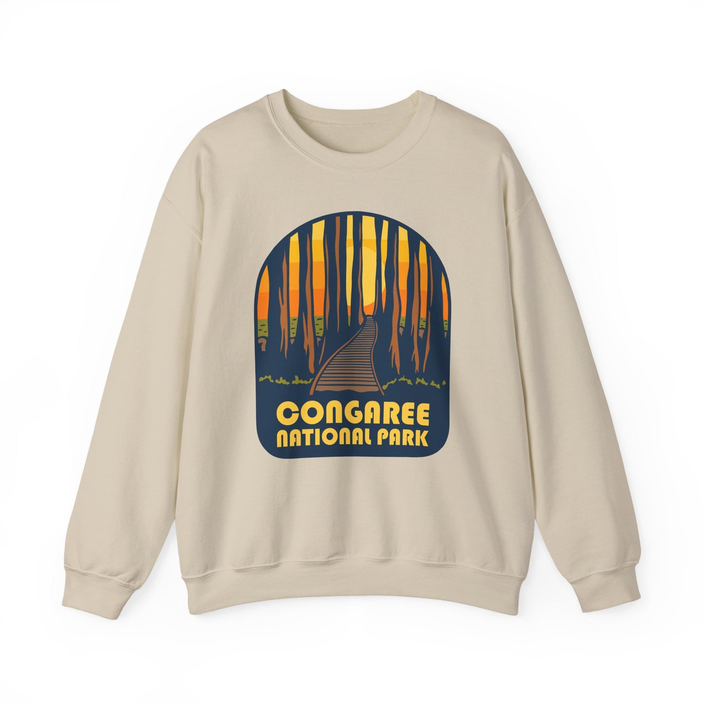 Congaree National Park boardwalk sweatshirt | Cypress forest sunset crewneck