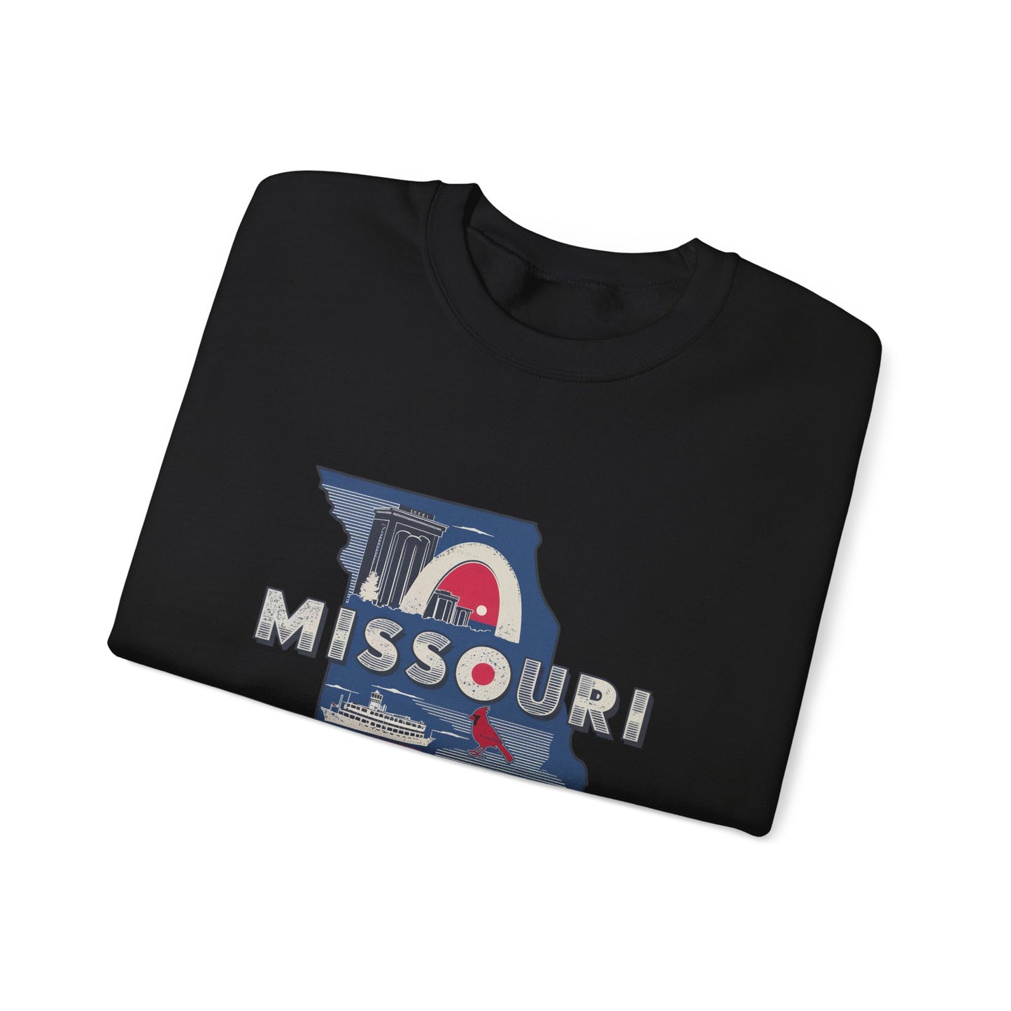 Missouri State Map Retro Arch Crewneck Sweatshirt