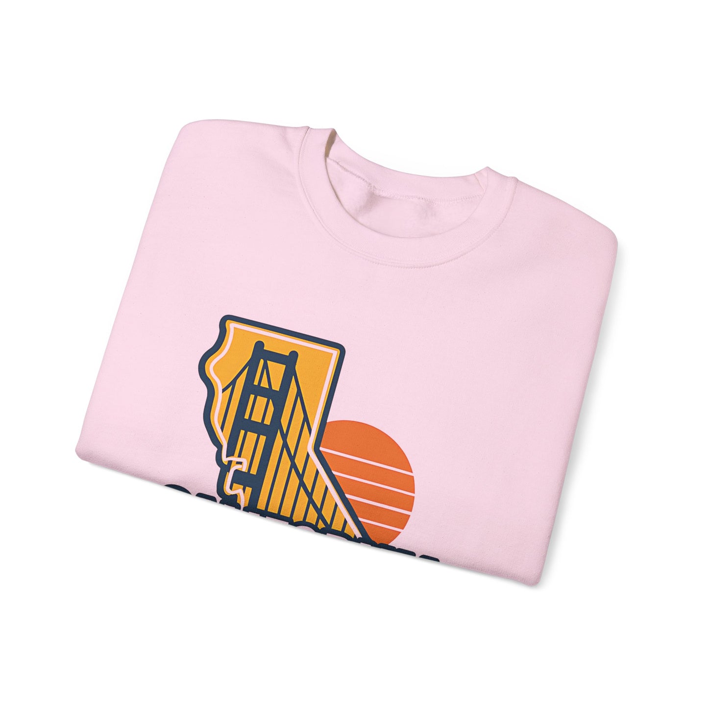 California Golden Gate Bridge Sweatshirt | State Silhouette Sunset