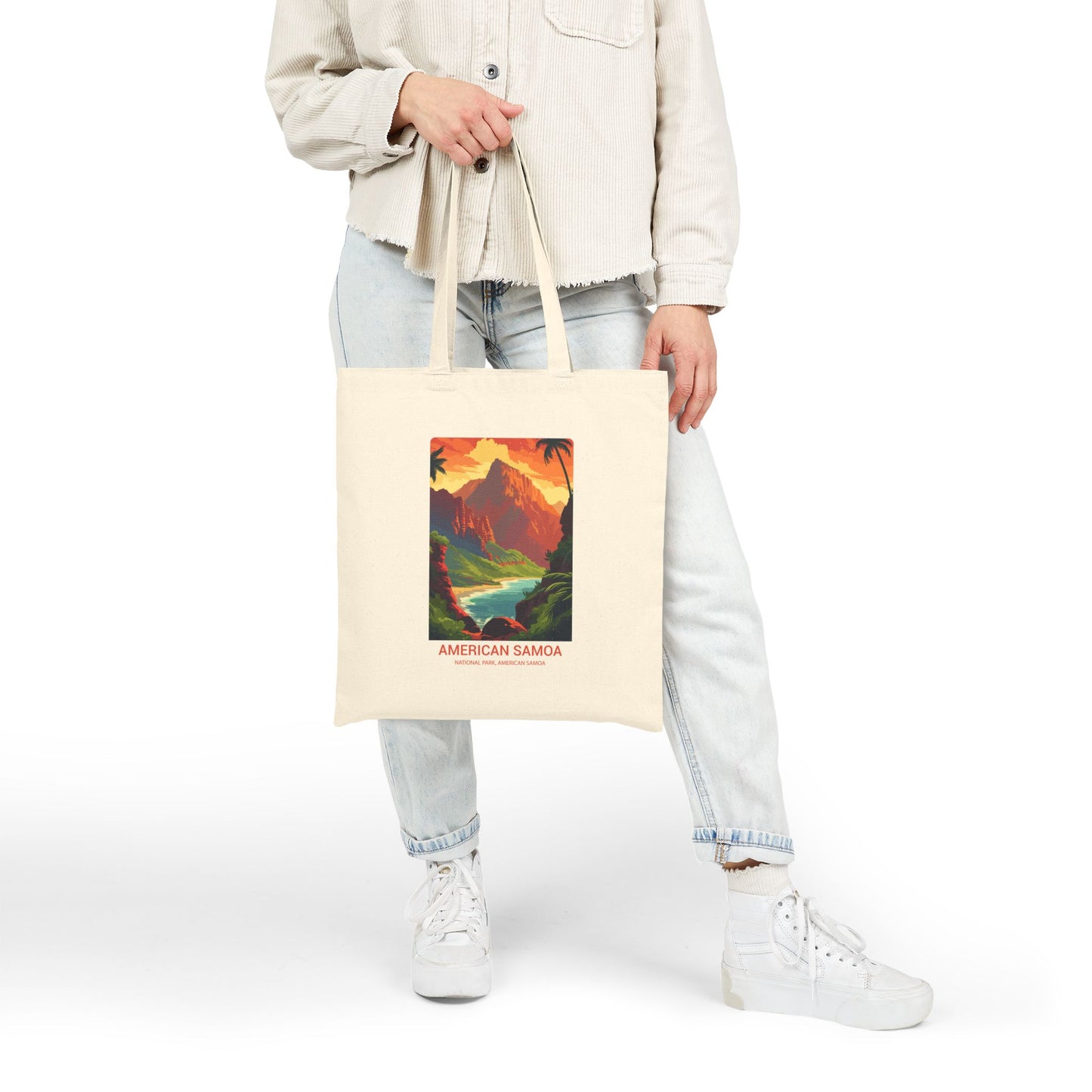 American Samoa National Park Vintage Travel Canvas Tote