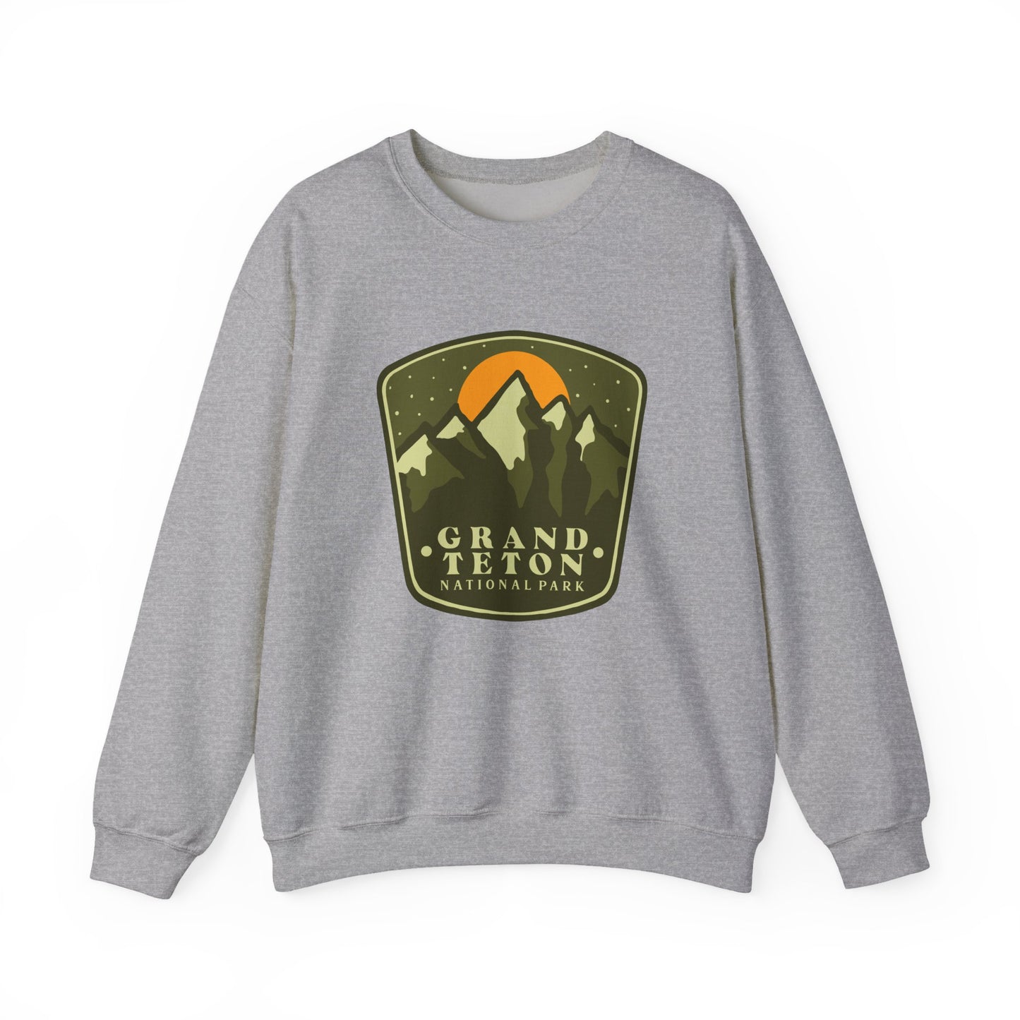 Grand Teton Mountains badge Sweatshirt | National Park retro patch