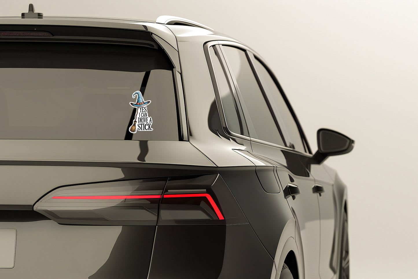 Yes I Can Drive a Stick Vinyl Sticker – Funny Witch Sticker