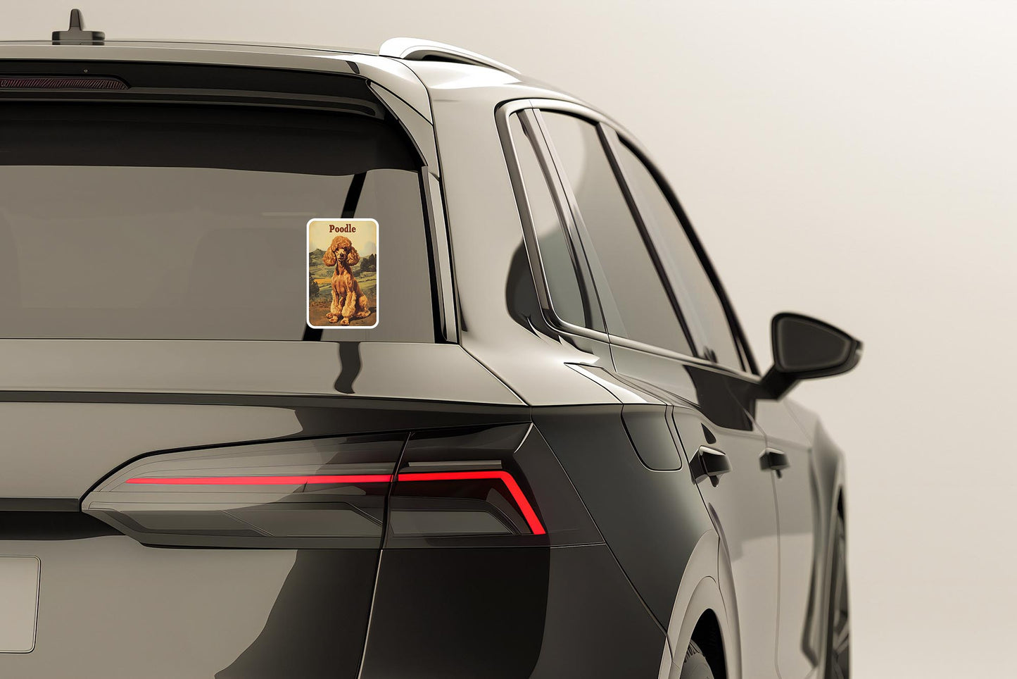 Vintage Poodle Sticker – Durable Vinyl Sticker