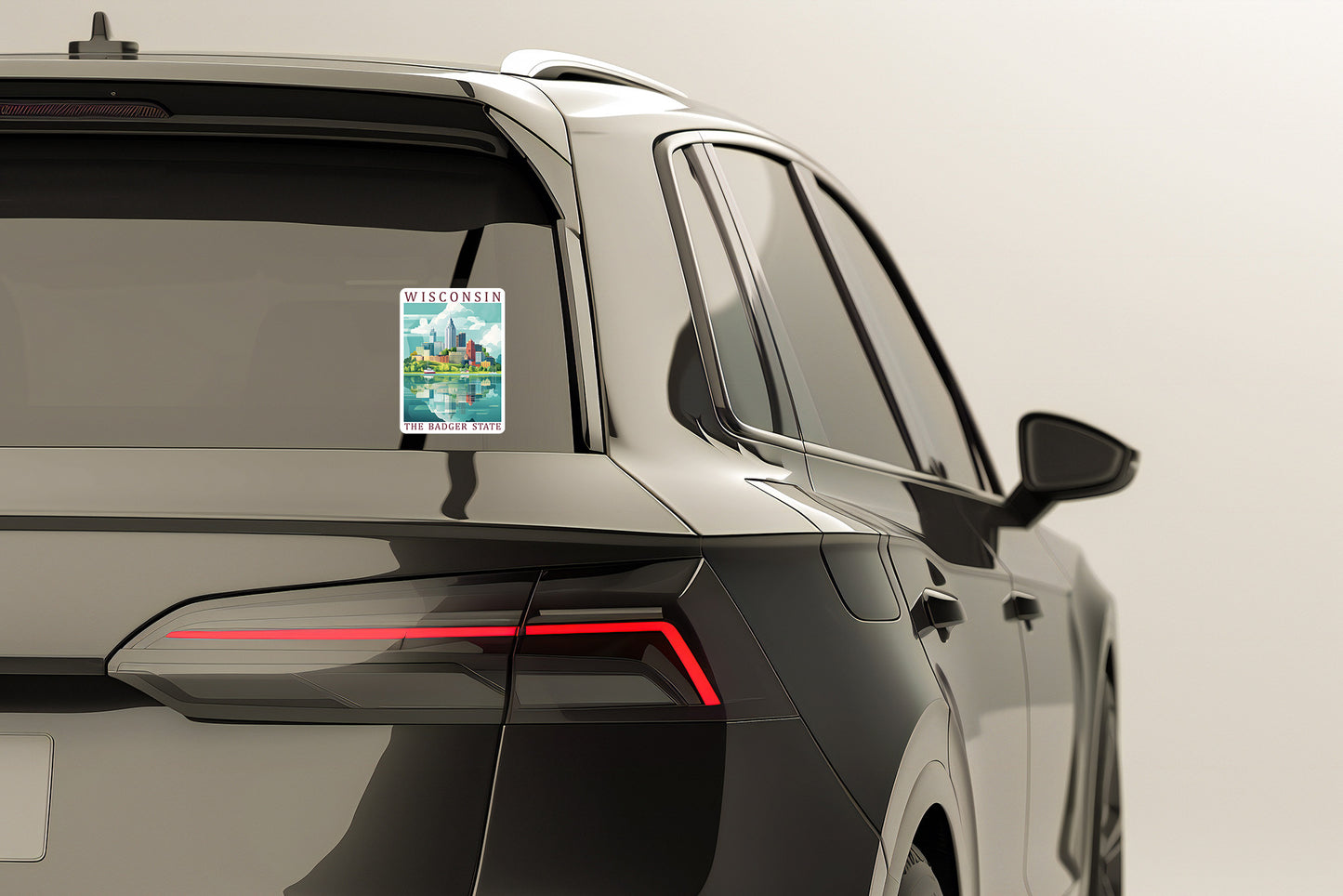 Wisconsin Vinyl Sticker – The Badger State Vintage Travel Decal