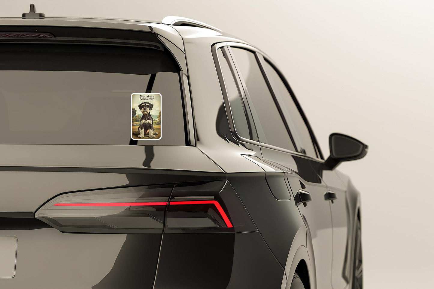 Vintage Miniature Schnauzer Sticker – Durable Vinyl Sticker
