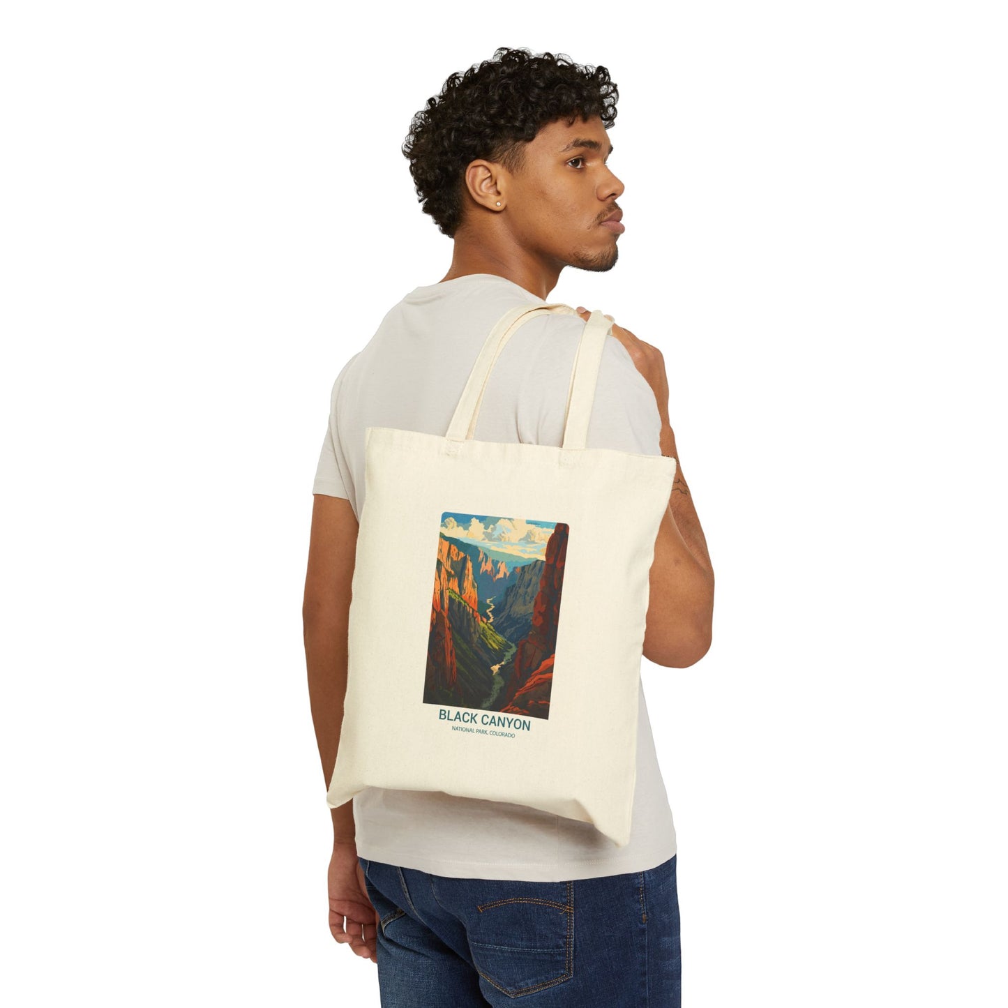 Black Canyon National Park Canvas Tote Bag – Vintage Style
