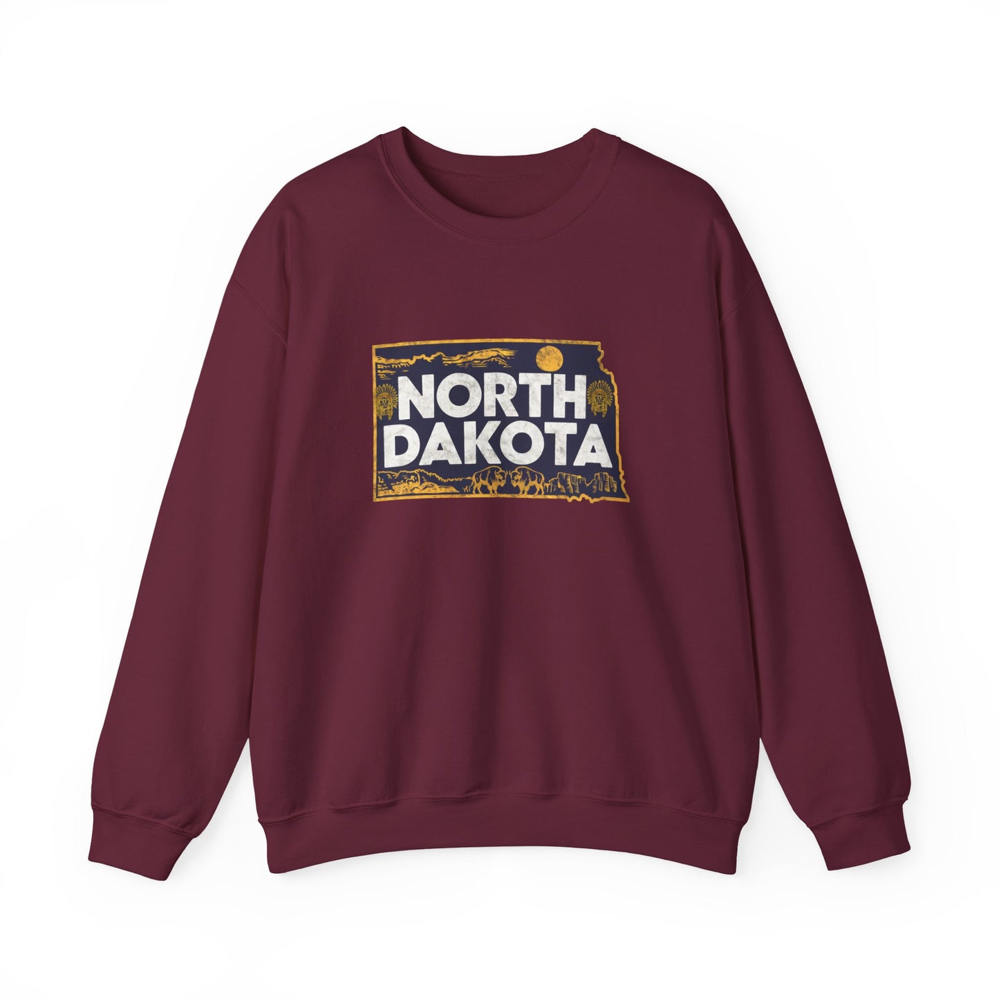 North Dakota state landscape sweatshirt | Badlands sunset design