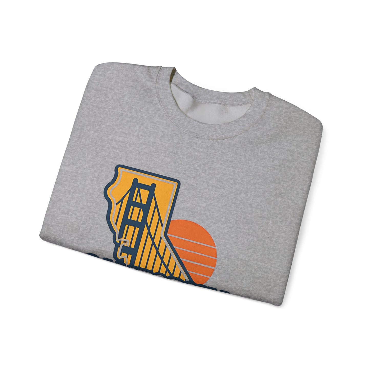 California Golden Gate Bridge Sweatshirt | State Silhouette Sunset
