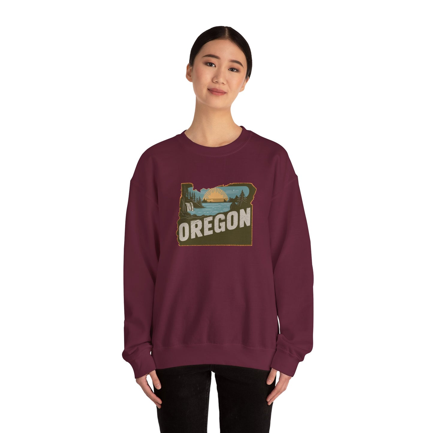 Oregon State Landscape sweatshirt | Retro Pacific Northwest Crewneck