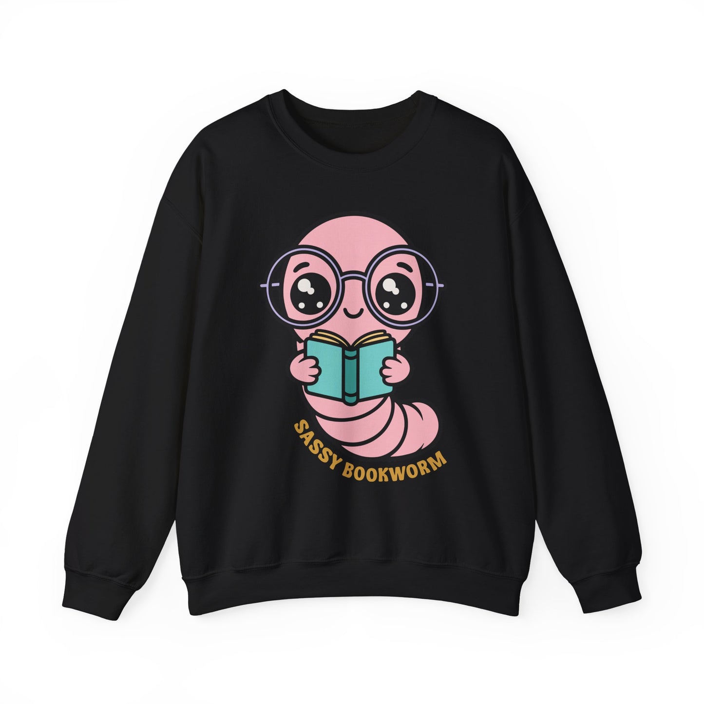Sassy Bookworm Worm Sweatshirt | Reading Cute Graphic Crewneck