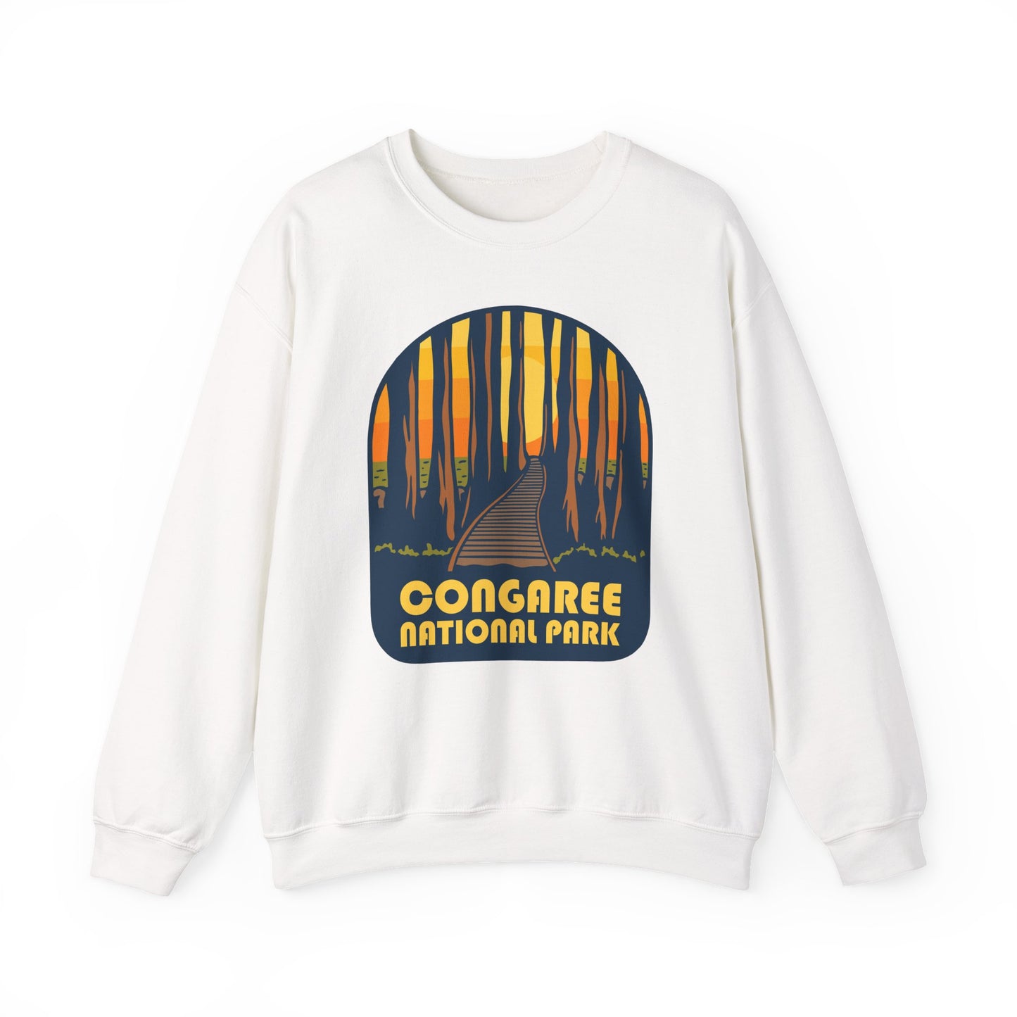 Congaree National Park boardwalk sweatshirt | Cypress forest sunset crewneck