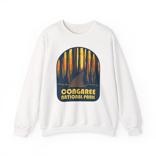 Congaree National Park boardwalk sweatshirt | Cypress forest sunset crewneck