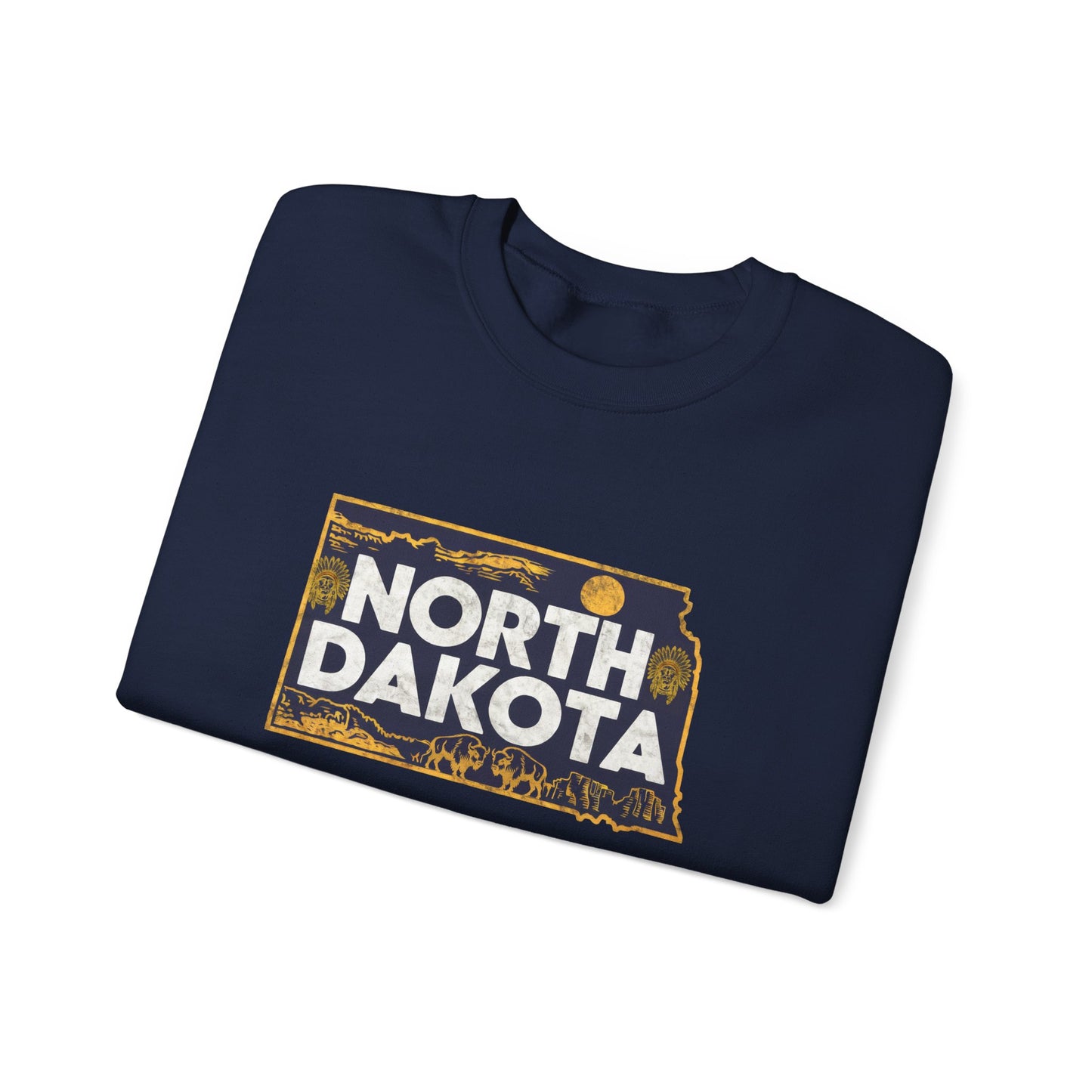 North Dakota state landscape sweatshirt | Badlands sunset design