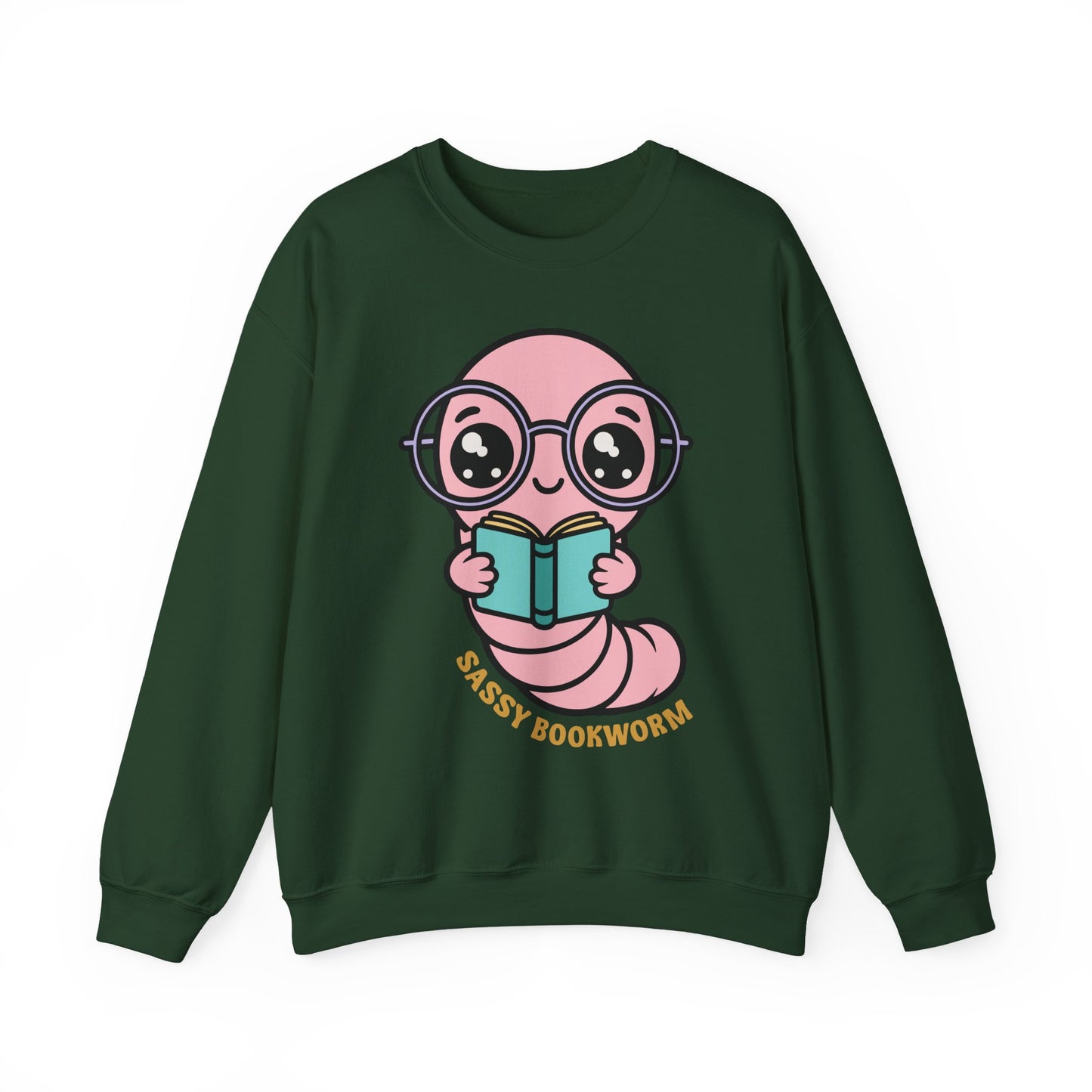 Sassy Bookworm Worm Sweatshirt | Reading Cute Graphic Crewneck
