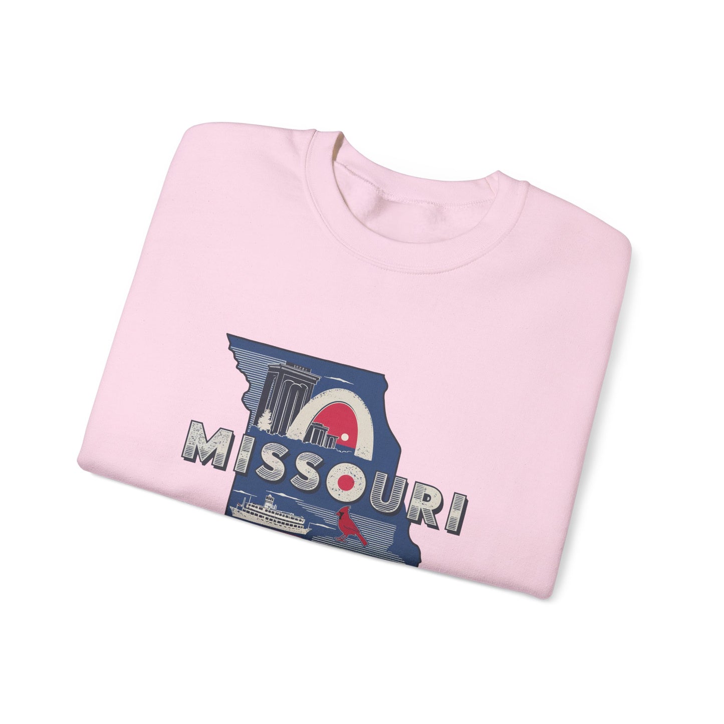Missouri State Map Retro Arch Crewneck Sweatshirt