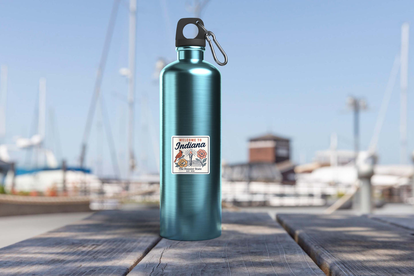 Welcome to Indiana Vinyl Sticker – Vintage State Travel Decal