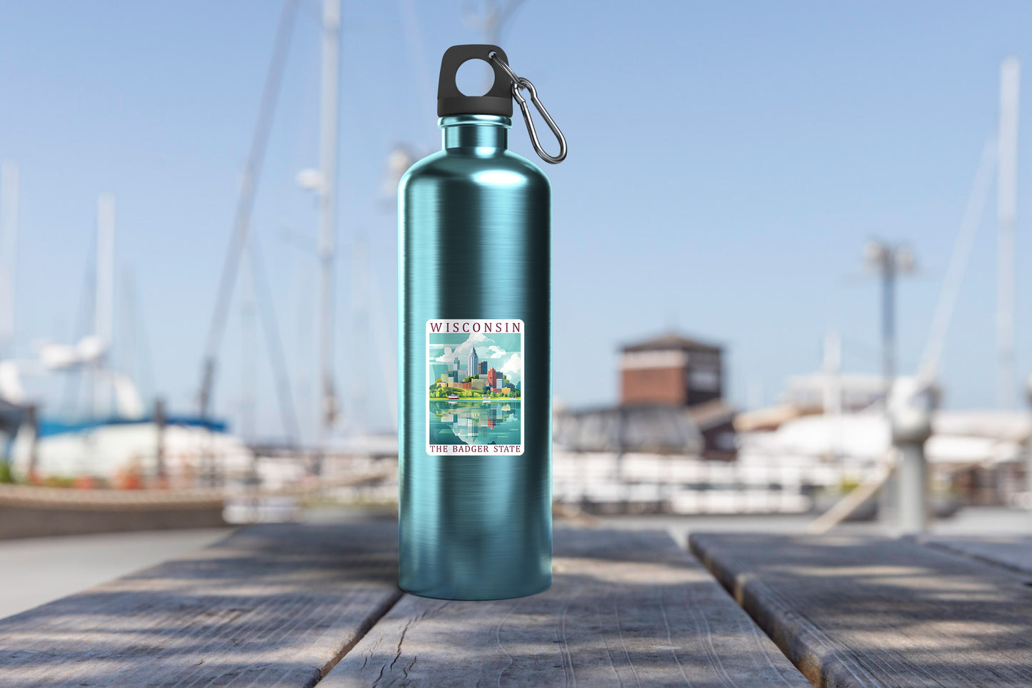 Wisconsin Vinyl Sticker – The Badger State Vintage Travel Decal