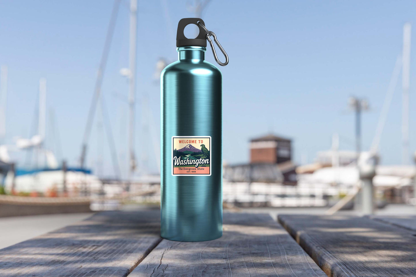 Welcome to Washington Vinyl Sticker – Vintage State Travel Decal