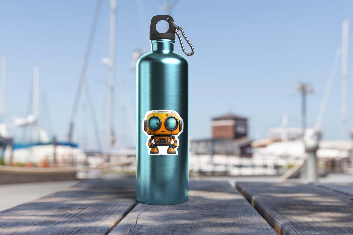 Cute Cartoon Robot Sticker – Durable Weatherproof Vinyl for All Surfaces