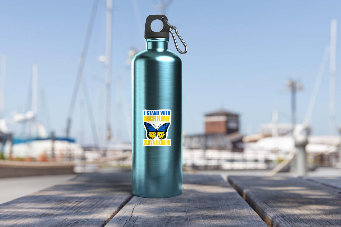 I Stand with Ukraine – Butterfly Vinyl Sticker | Slava Ukraini!