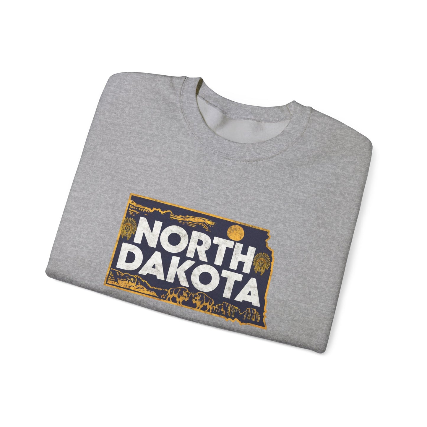 North Dakota state landscape sweatshirt | Badlands sunset design