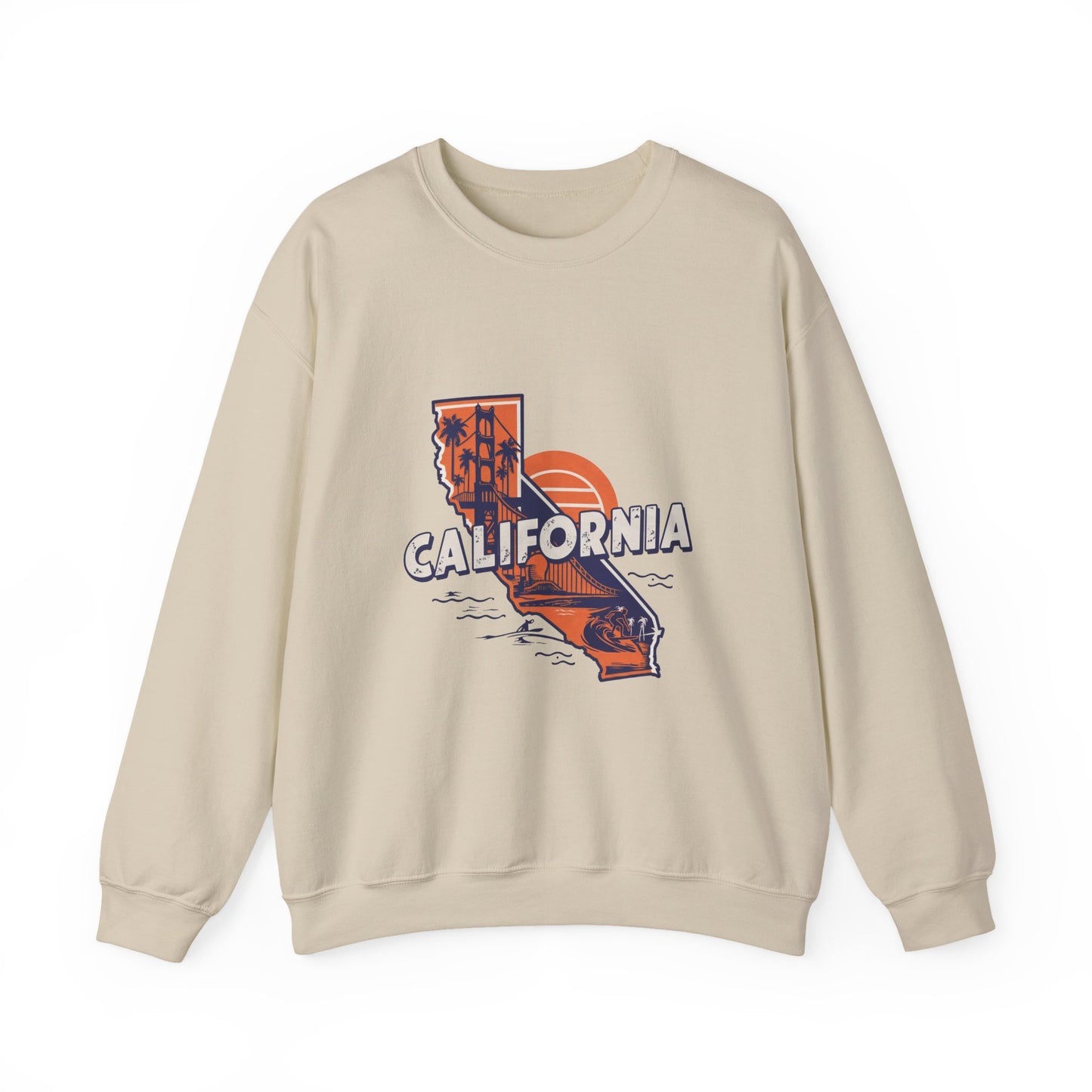 California Crewneck Sweatshirt | Retro Beach Vibes