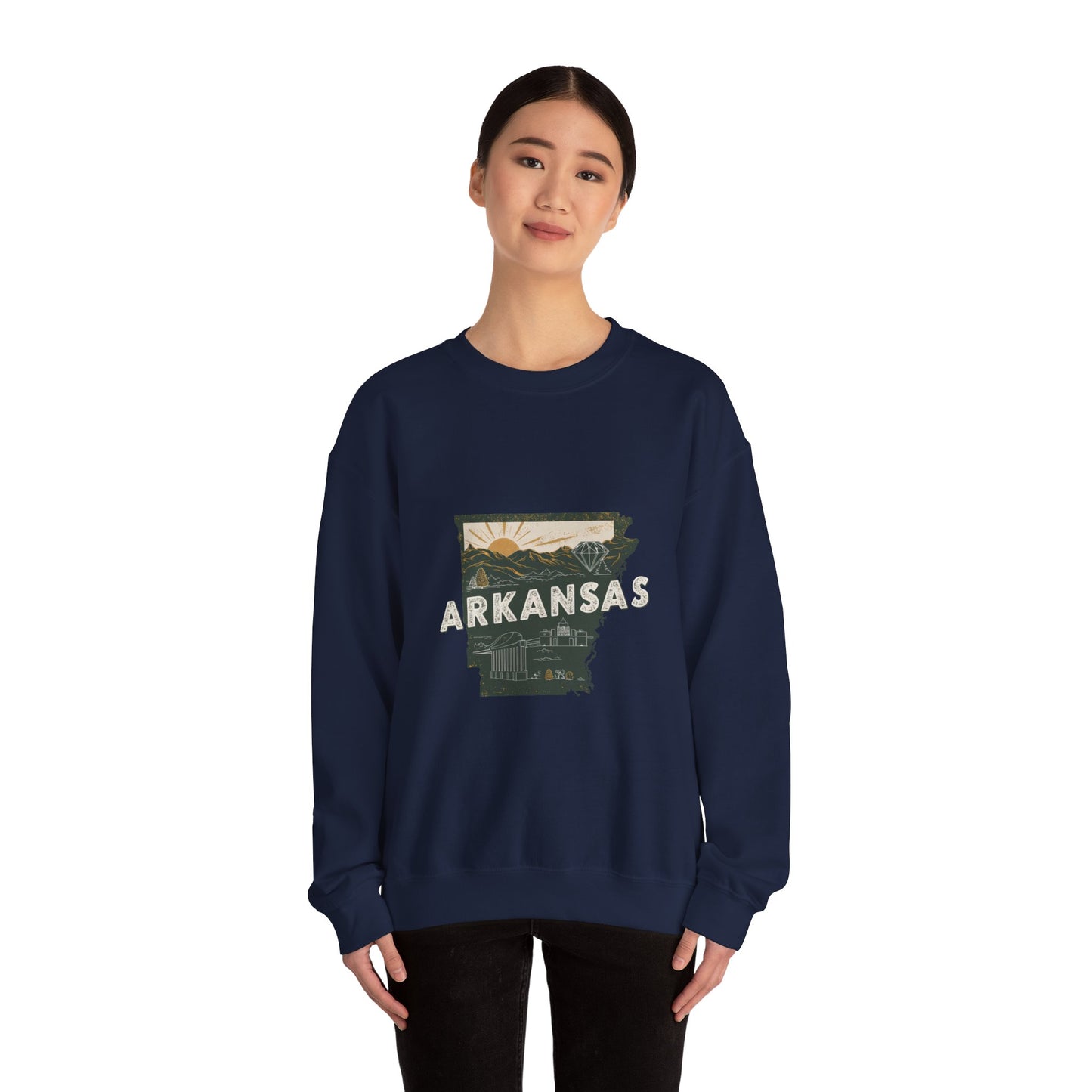 Arkansas Crewneck Sweatshirt | Vintage Outdoor Scenic