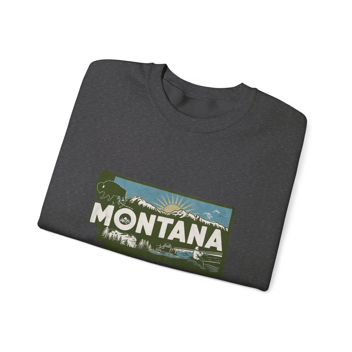 Montana State Landscape Crewneck Sweatshirt