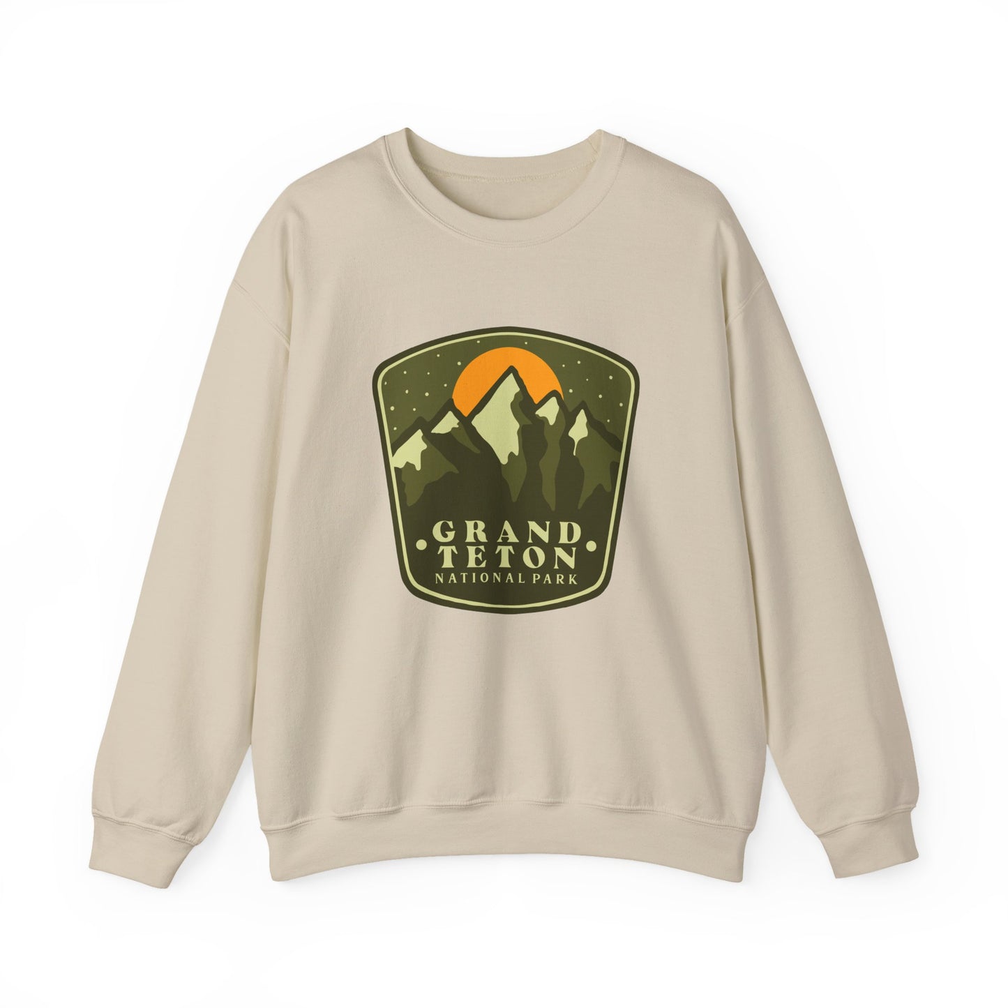 Grand Teton Mountains badge Sweatshirt | National Park retro patch