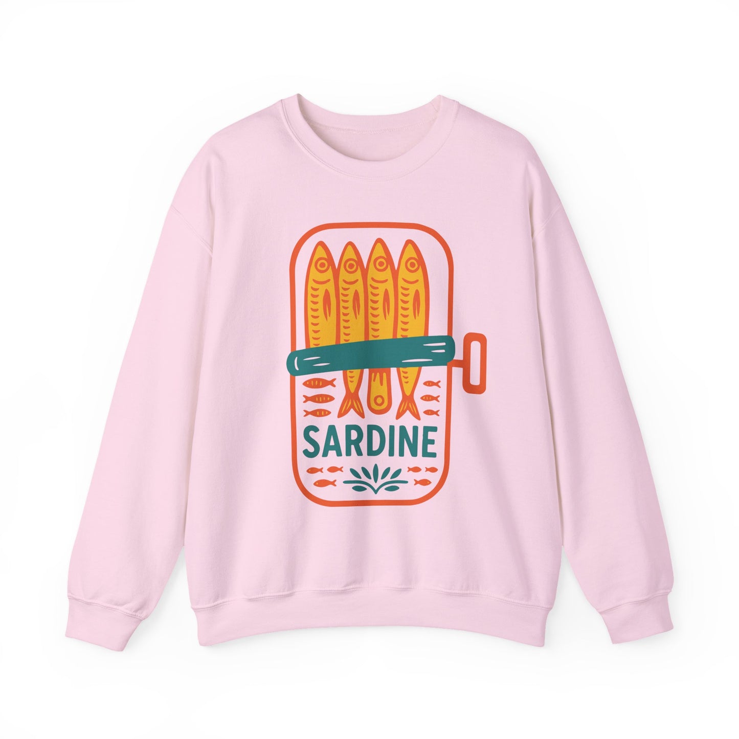 Sardine Can Illustration Sweatshirt | Retro Fish Graphic Crewneck
