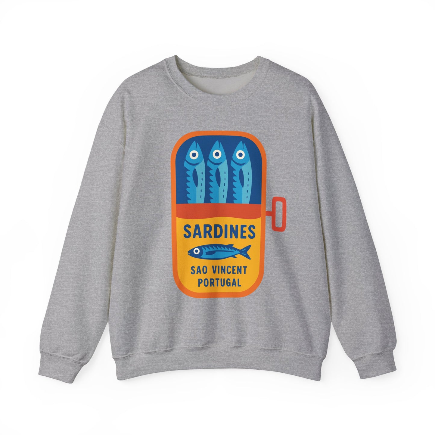 Sardines in a Can Sweatshirt | Retro Fish Can Illustration