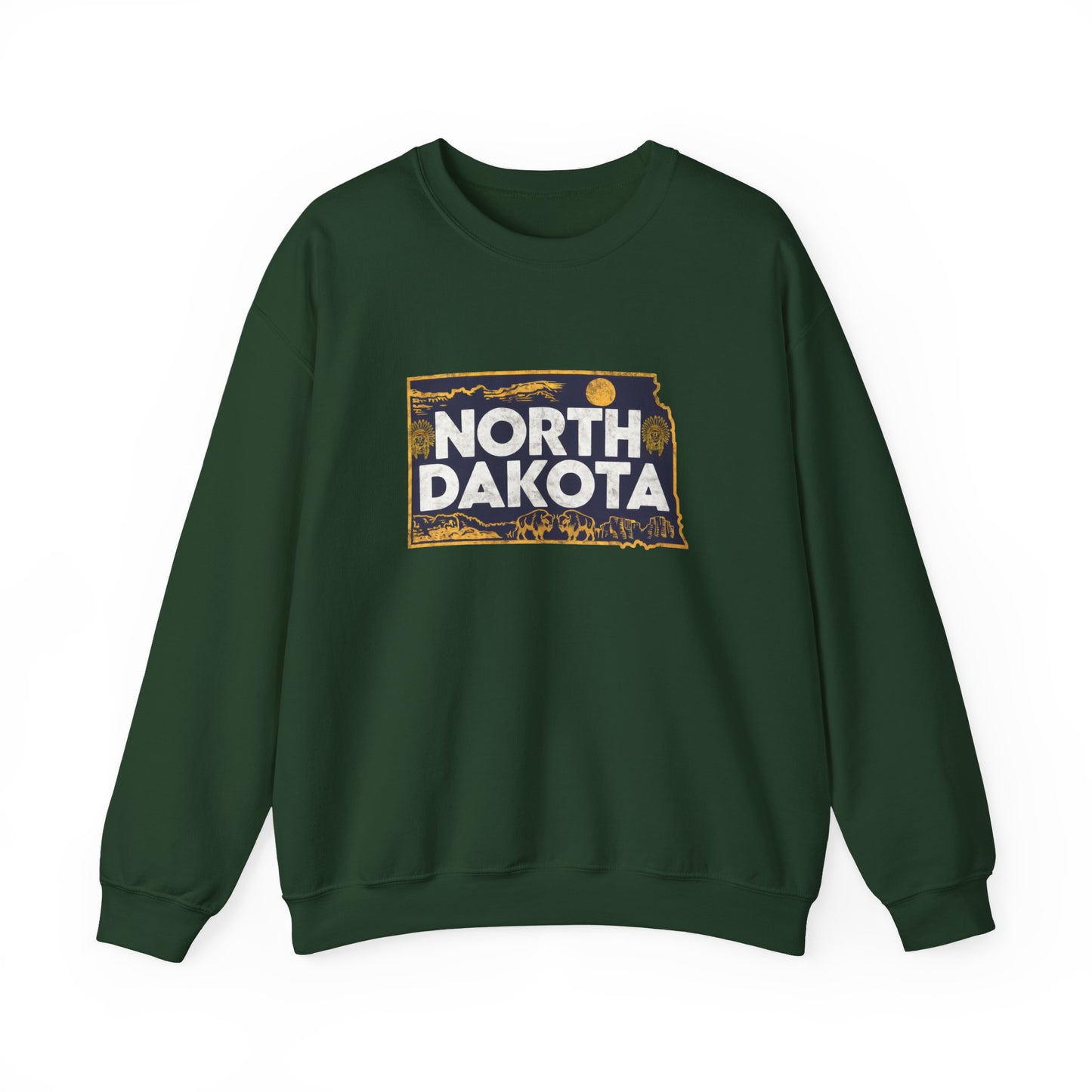North Dakota state landscape sweatshirt | Badlands sunset design