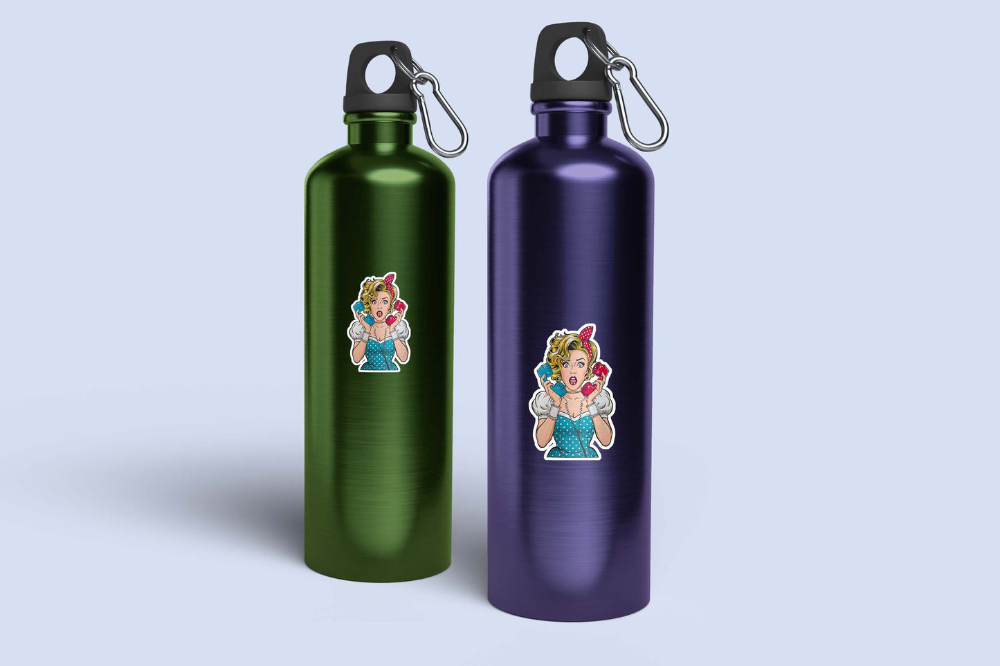 Retro Lady Sticker – Vintage-Inspired Weatherproof Vinyl for Laptops & More