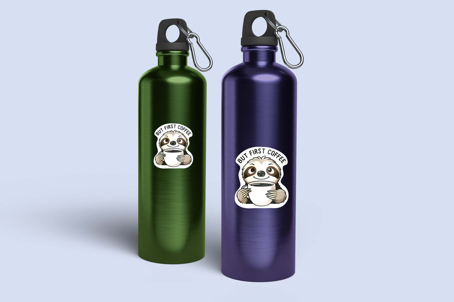Sloths with Quotes Sticker – Cute Weatherproof Vinyl for Laptops, Cups & More