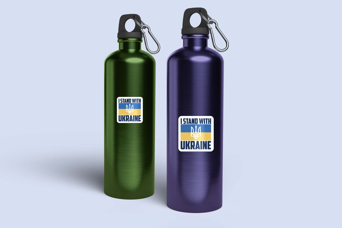 I Stand with Ukraine – Ukrainian Coat of Arms Vinyl Sticker