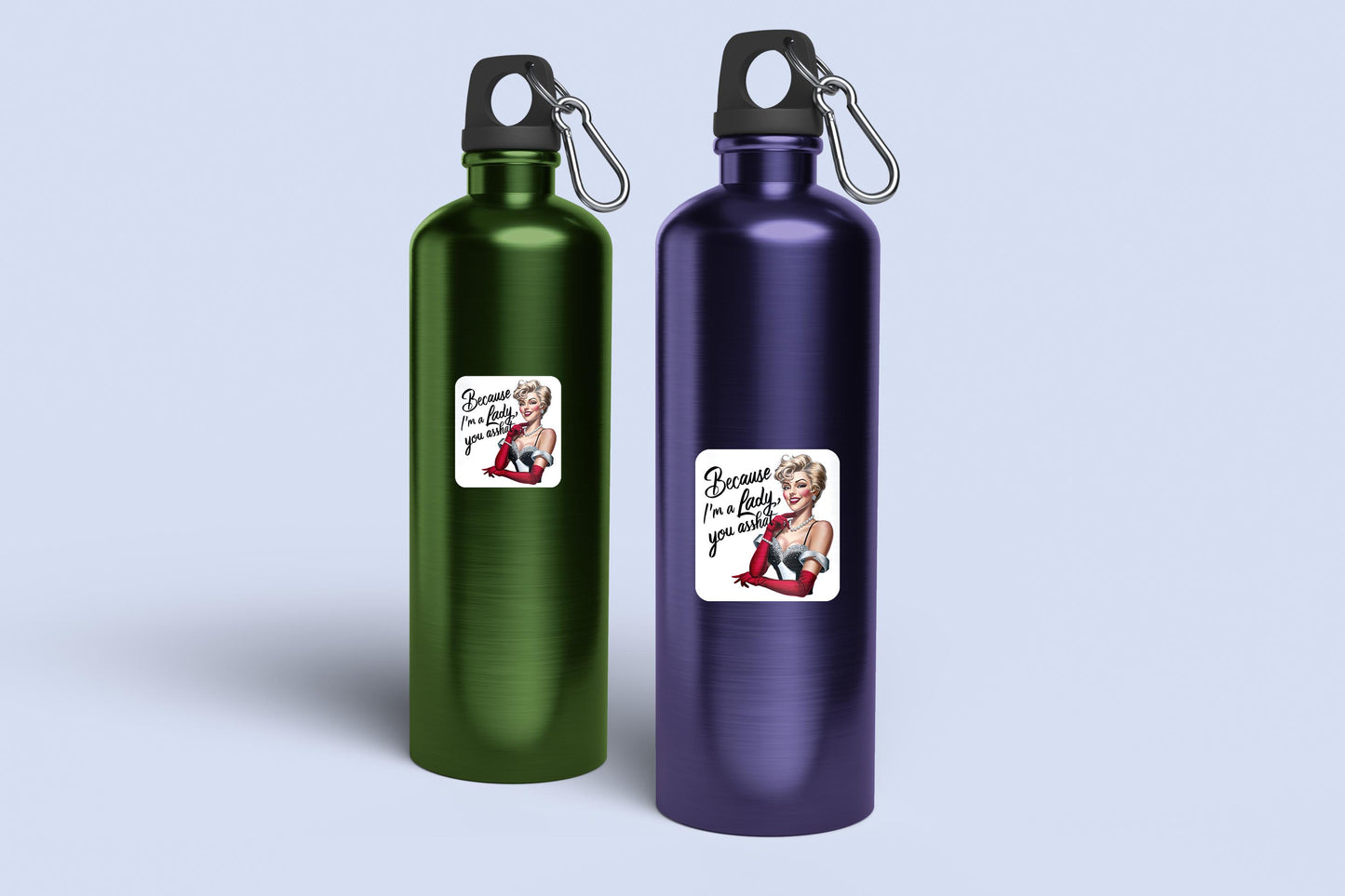 Sarcastic Pinup Girl Sticker – Weatherproof Vinyl for Laptops & Water Bottles