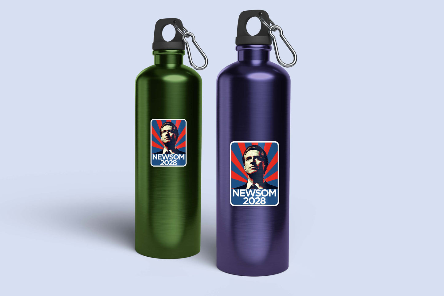 Newsom 2028 Vinyl Sticker – Bold Retro Political Campaign Decal
