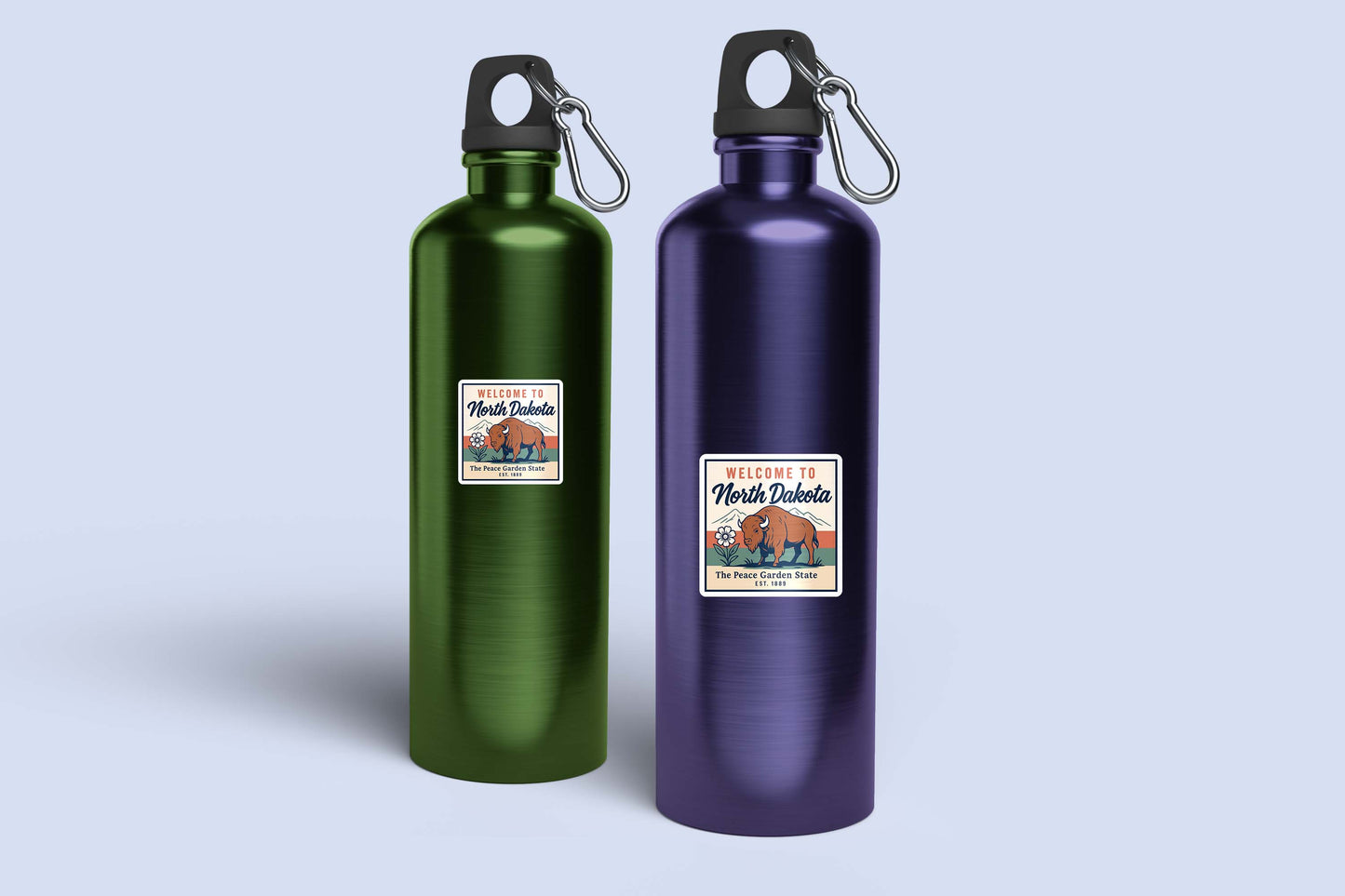 Welcome to North Dakota Vinyl Sticker – Vintage State Travel Decal