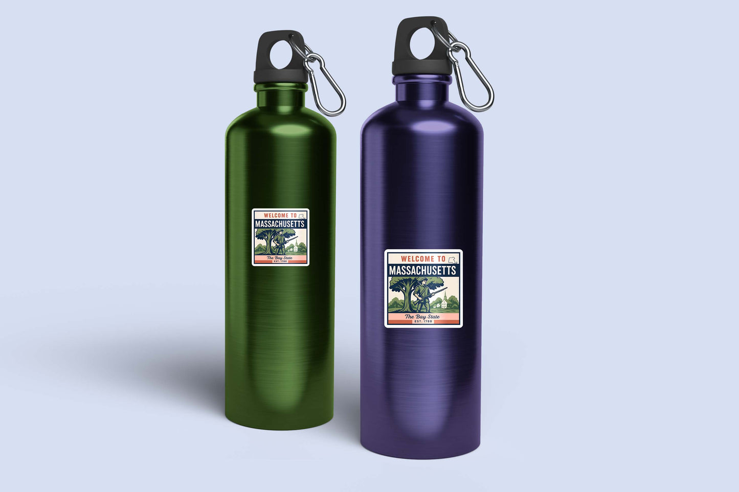 Welcome to Massachusetts Vinyl Sticker – Vintage State Travel Decal