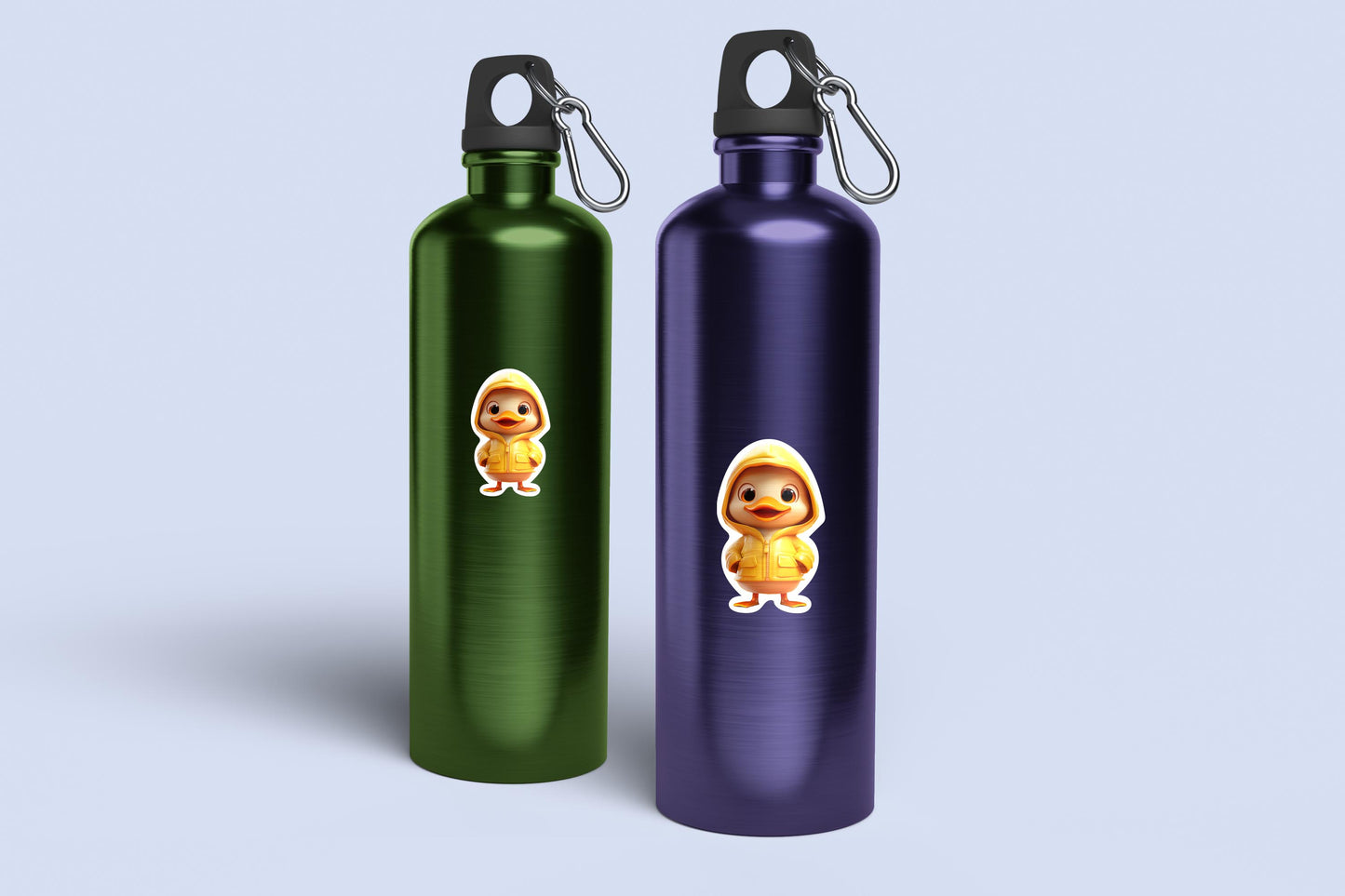 Cute Yellow Duck in Rainjacket – Weatherproof Vinyl Sticker for Any Surface!