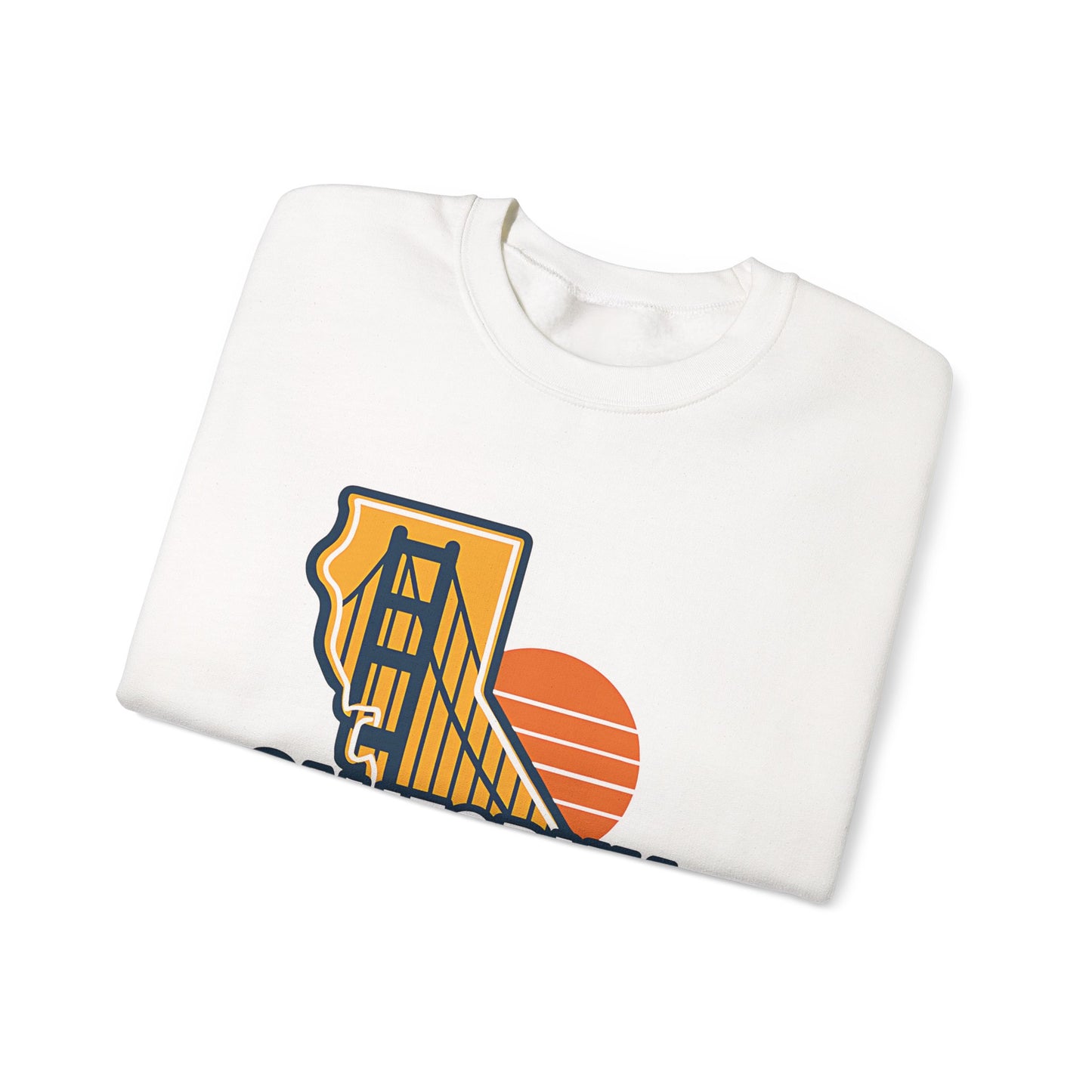 California Golden Gate Bridge Sweatshirt | State Silhouette Sunset