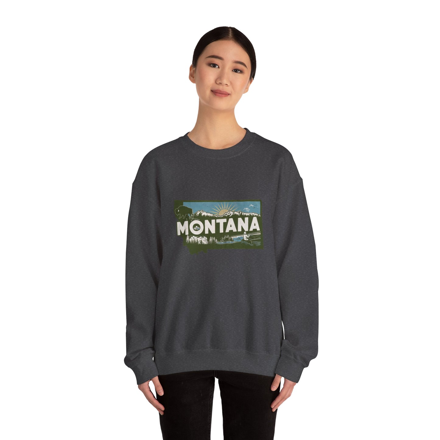 Montana State Landscape Crewneck Sweatshirt