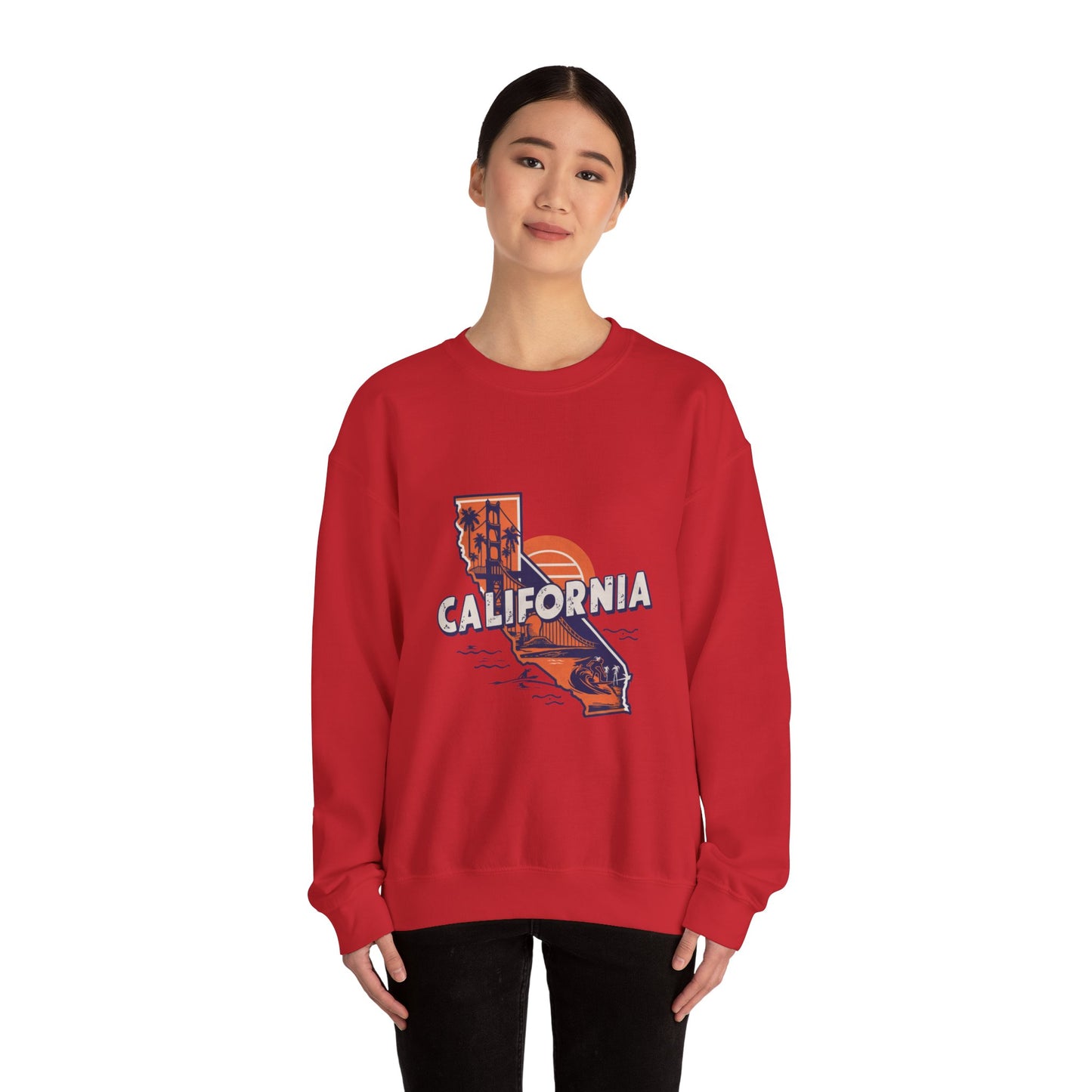 California Crewneck Sweatshirt | Retro Beach Vibes