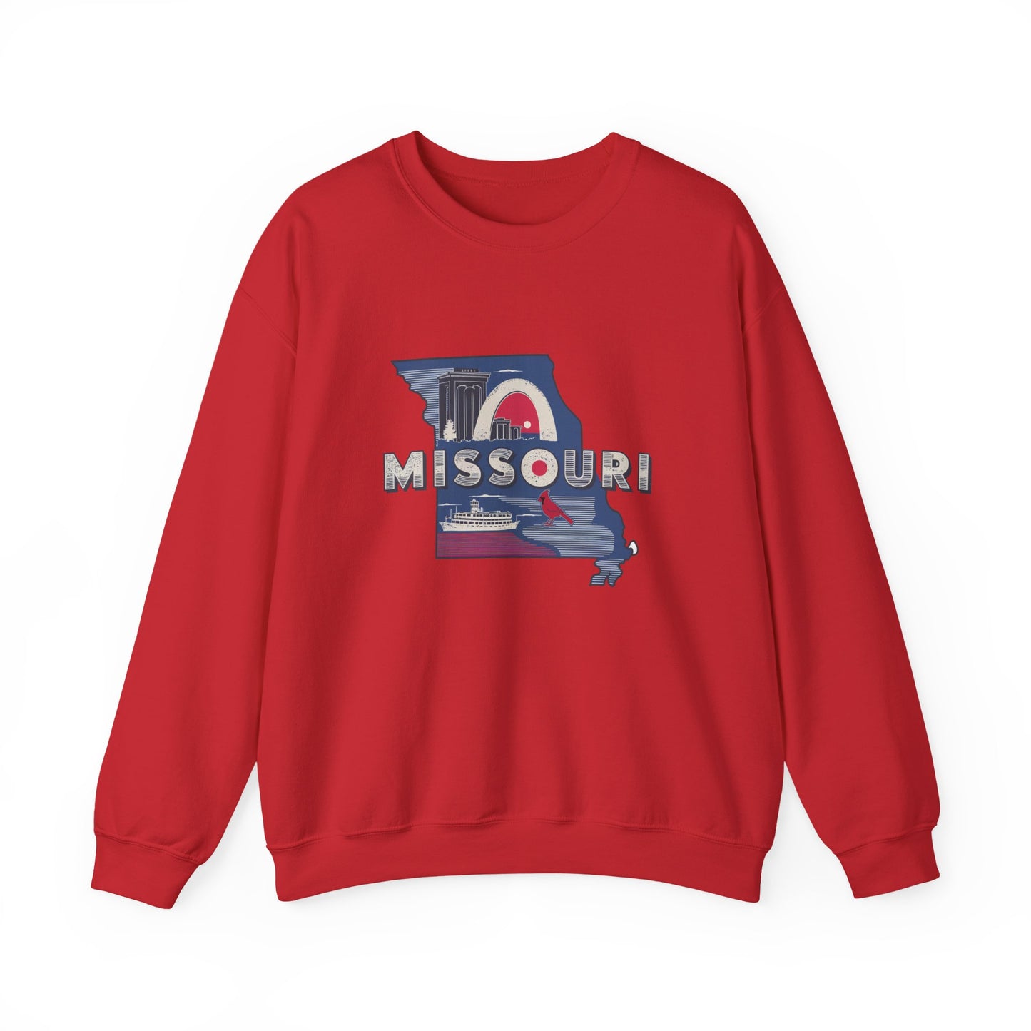 Missouri State Map Retro Arch Crewneck Sweatshirt