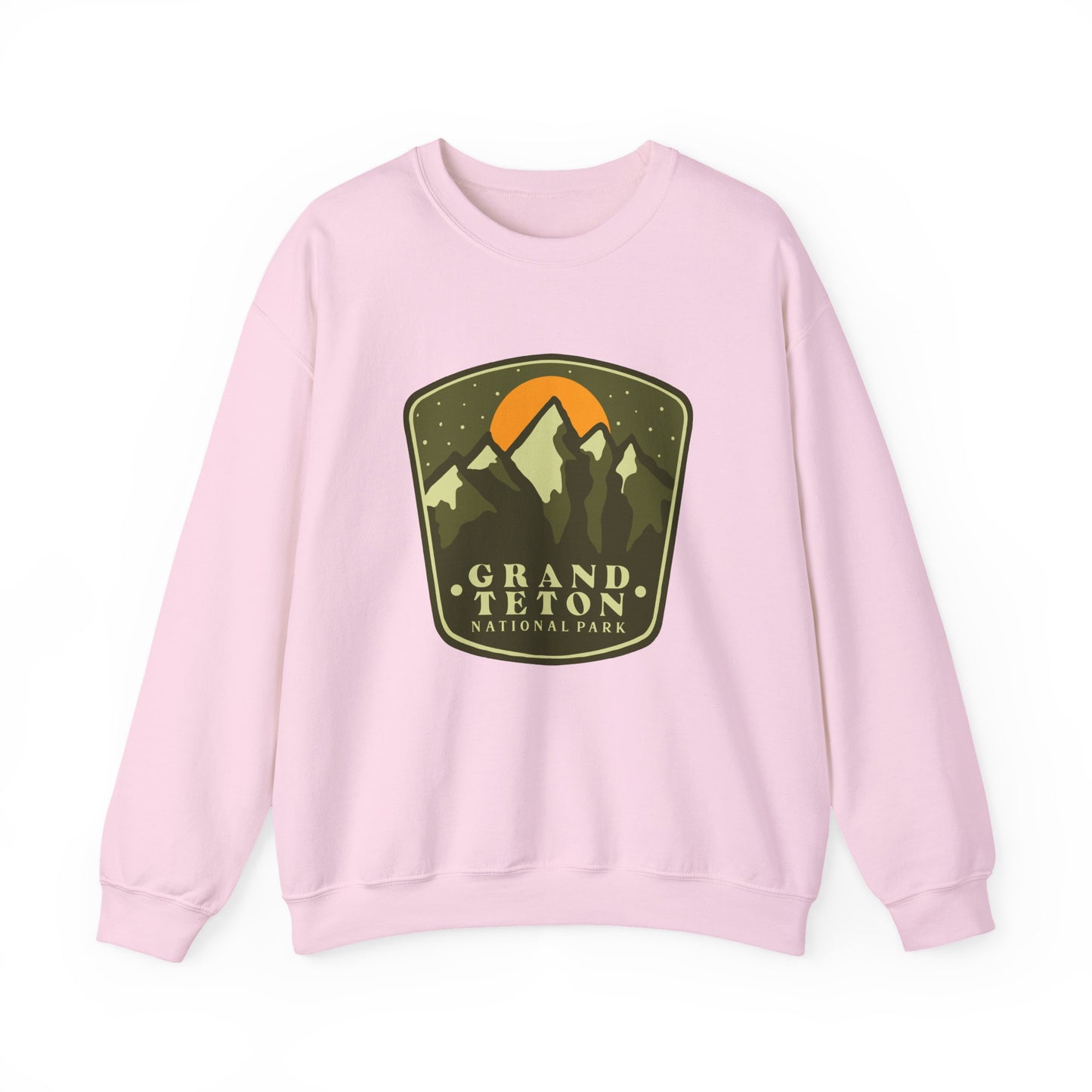 Grand Teton Mountains badge Sweatshirt | National Park retro patch