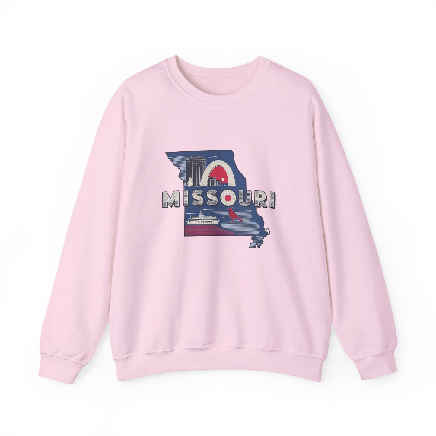 Missouri State Map Retro Arch Crewneck Sweatshirt
