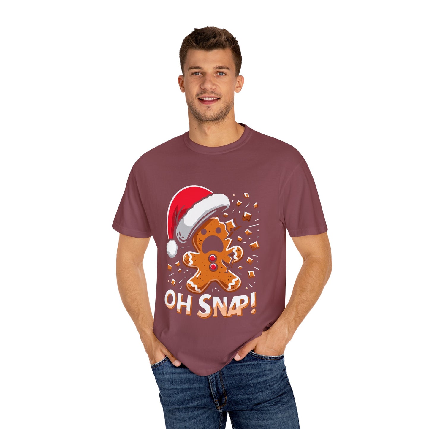 Oh Snap Gingerbread Man T-Shirt – Fun Holiday Comfort Colors Tee
