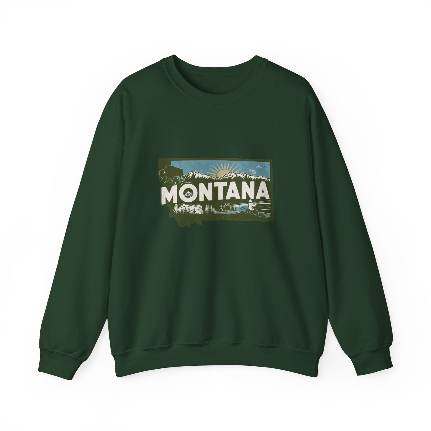 Montana State Landscape Crewneck Sweatshirt