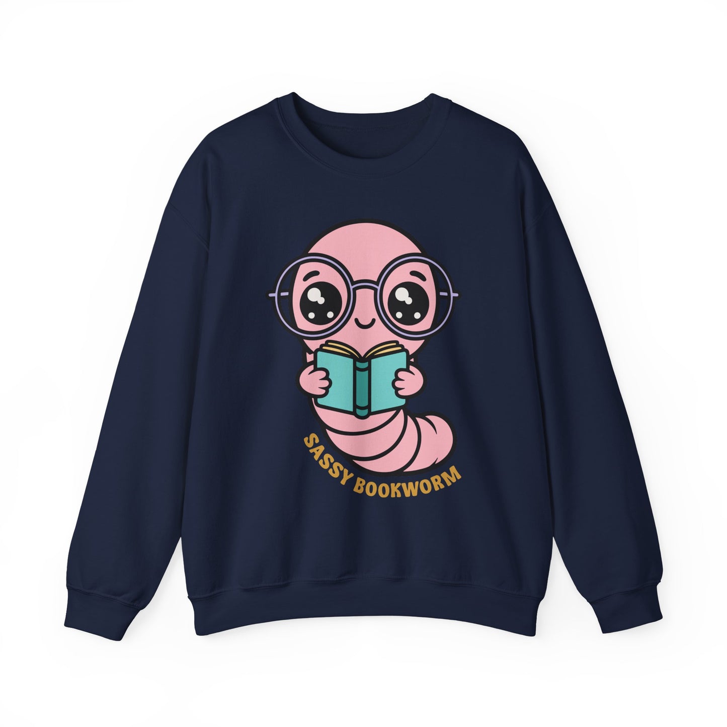 Sassy Bookworm Worm Sweatshirt | Reading Cute Graphic Crewneck